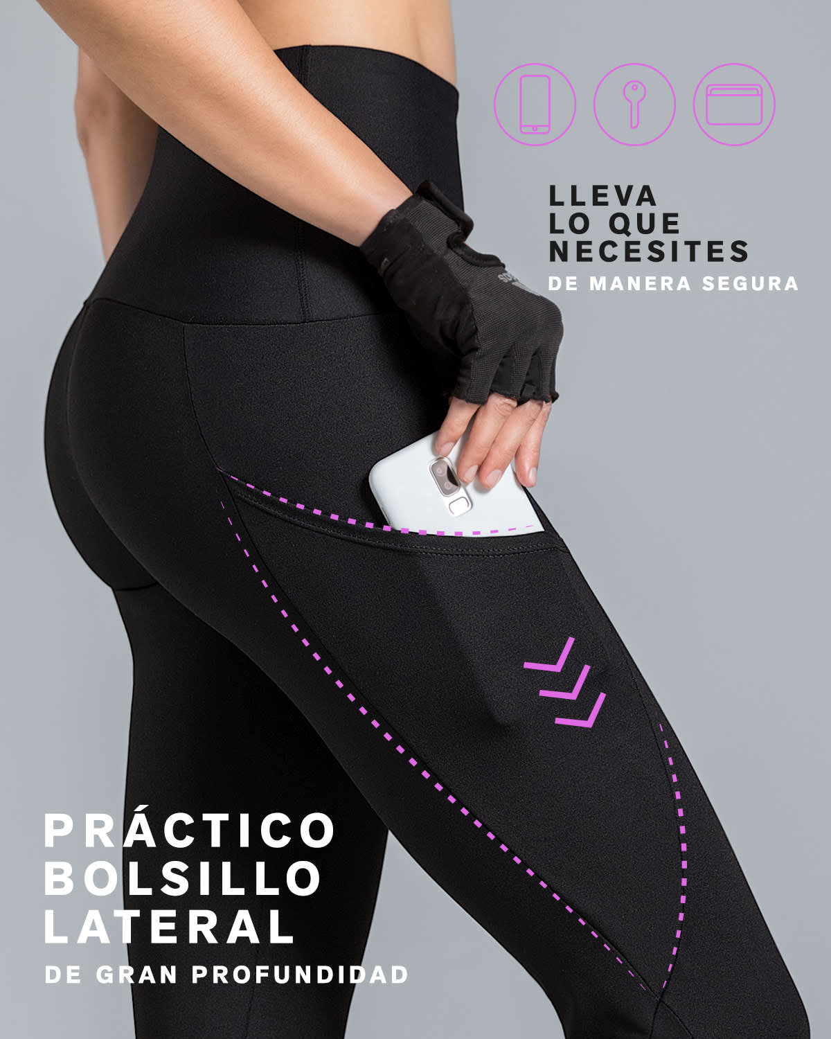 Capri deportivo de control de abdomen y muslos con bolsillo lateral#all_variants