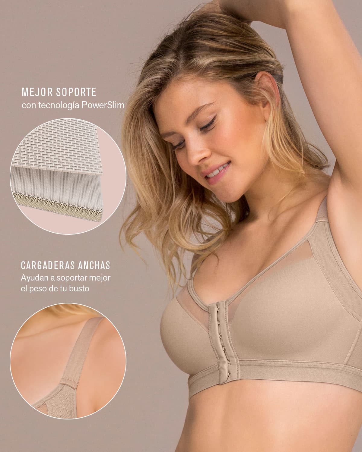 Sujetador facilitador de postura con copas en espuma multibenefit#all_variants