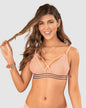 Bralette triangular en encaje con base deportiva y tiras cruzadas#color_170-mandarina