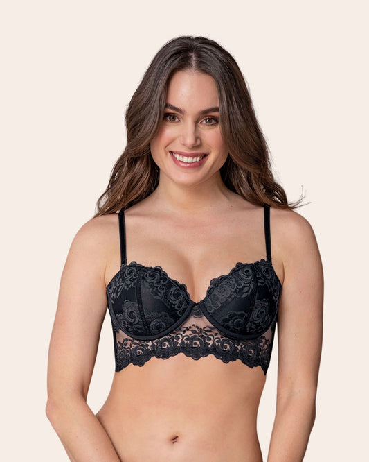 Sujetador tipo bustier de push up suave#color_700-negro