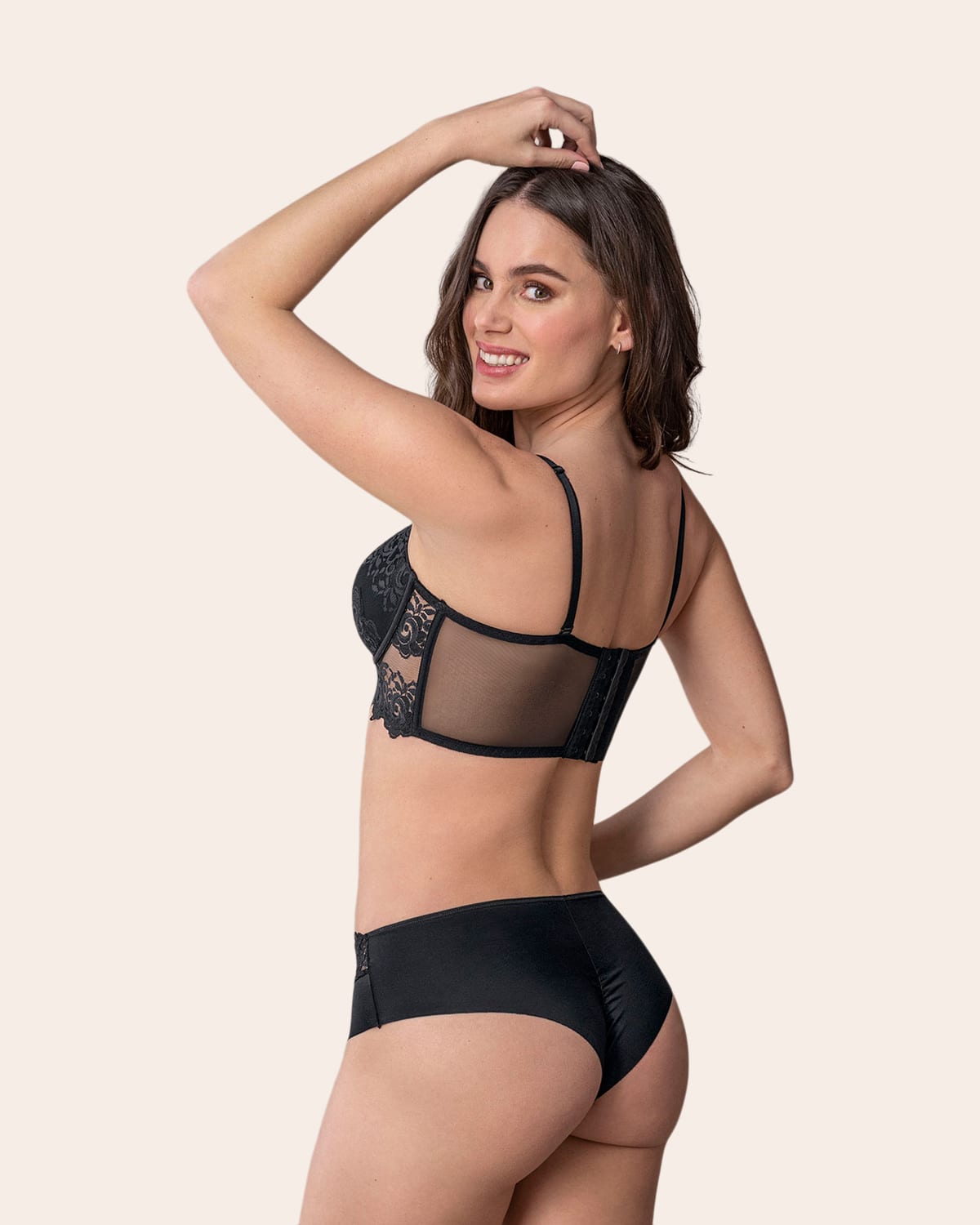 Sujetador tipo bustier de push up suave#color_700-negro