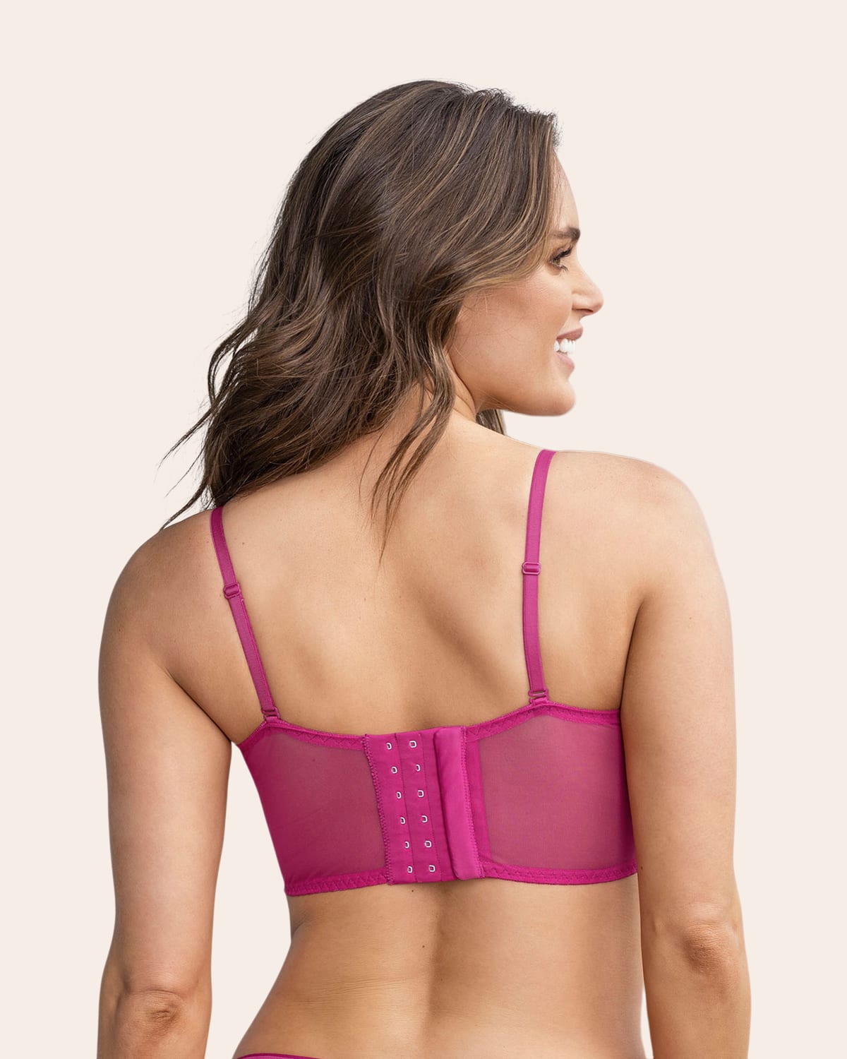 Sujetador tipo bustier de push up suave#color_944-fucsia