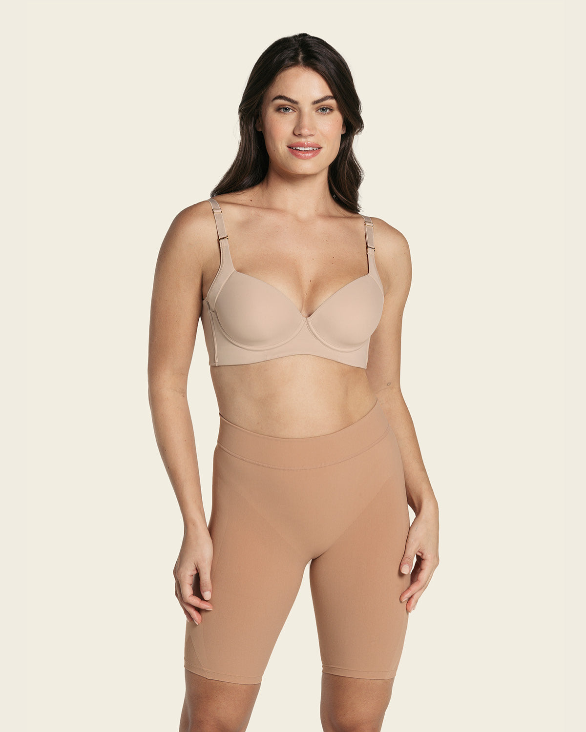 Braga faja seamless con efecto levanta glúteos#color_852-beige