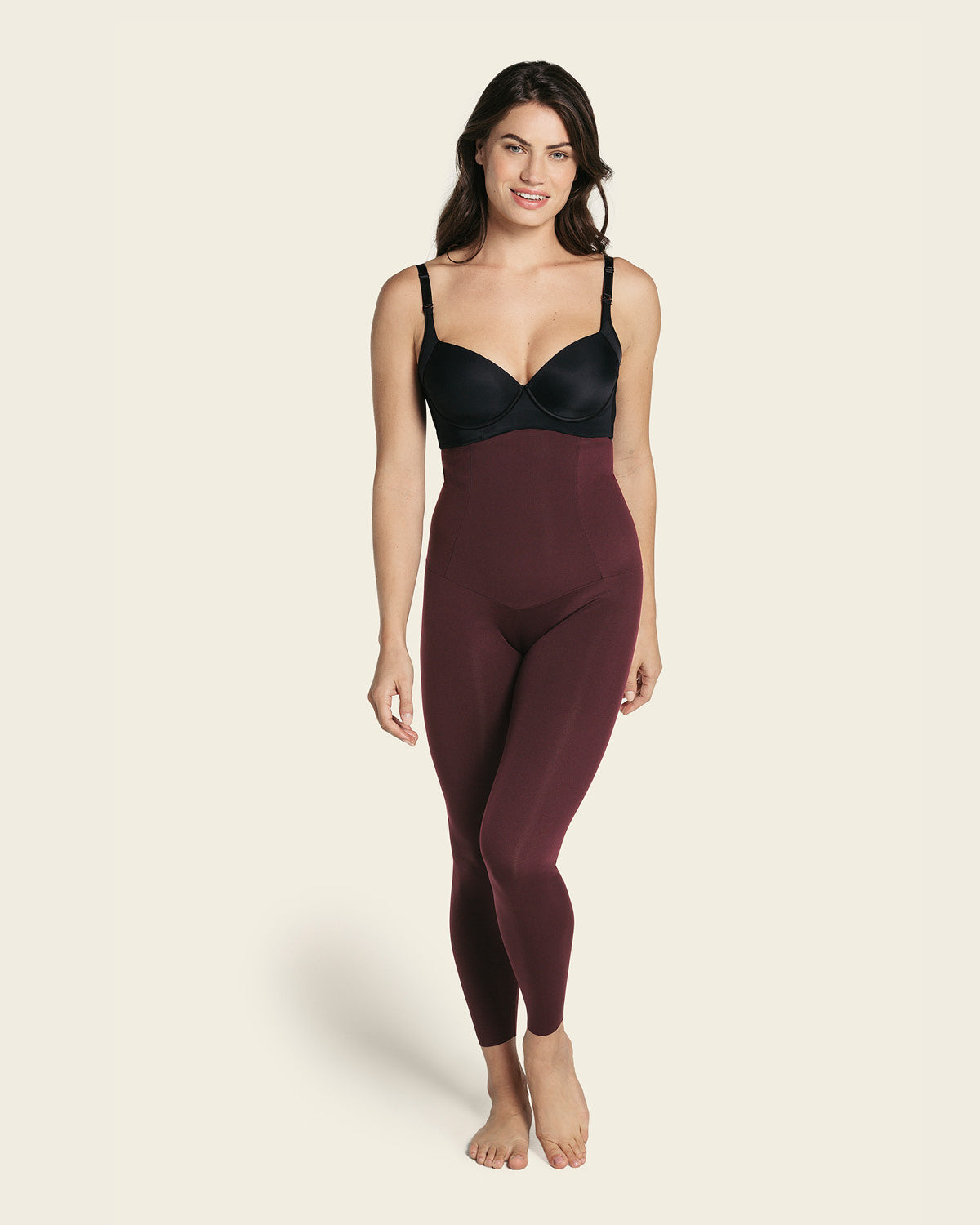 Legging de tiro alto con control fuerte de abdomen#color_320-vino