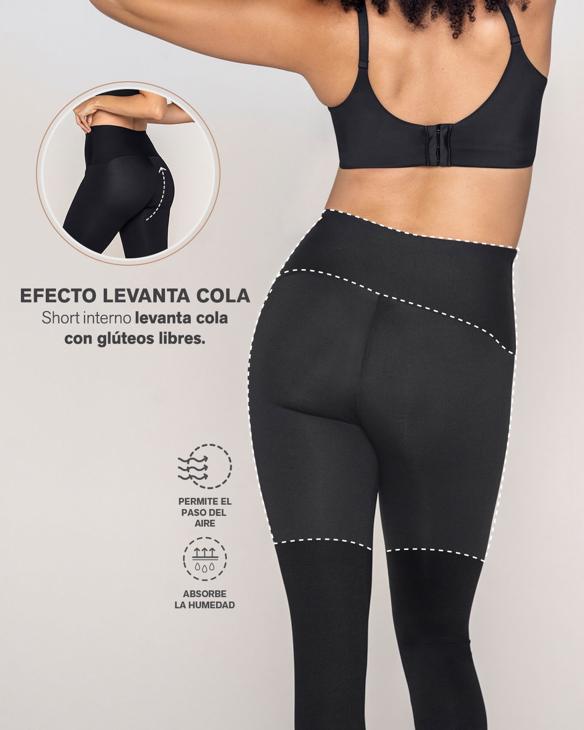 Legging de control con short interno levanta glúteos#all_variants