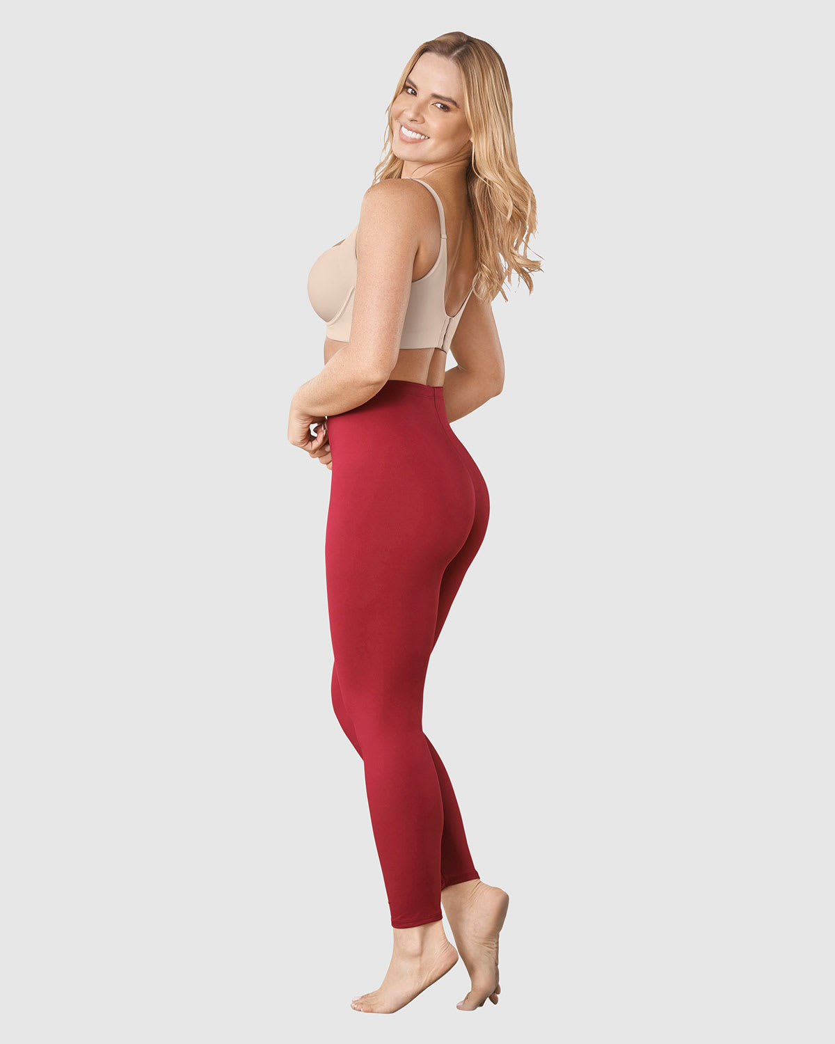 Leggings con control de abdomen y cintura#color_384-rojo-oscuro