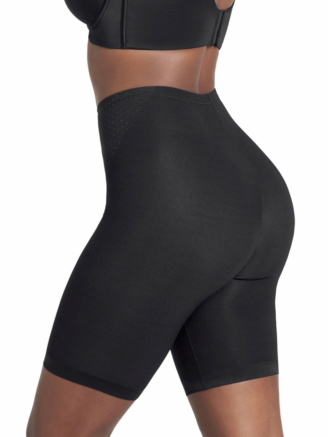 Short de control suave de abdomen efecto invisible tiro alto#color_700-negro