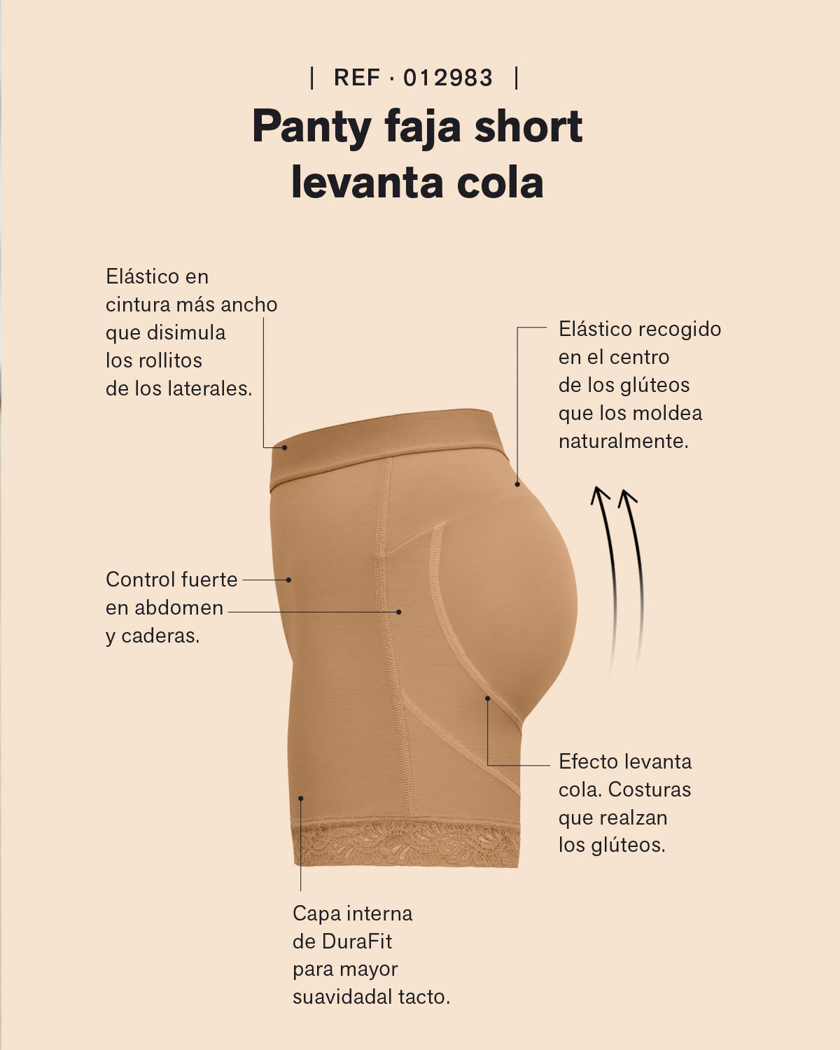 Braga faja tipo short levanta glúteos#all_variants