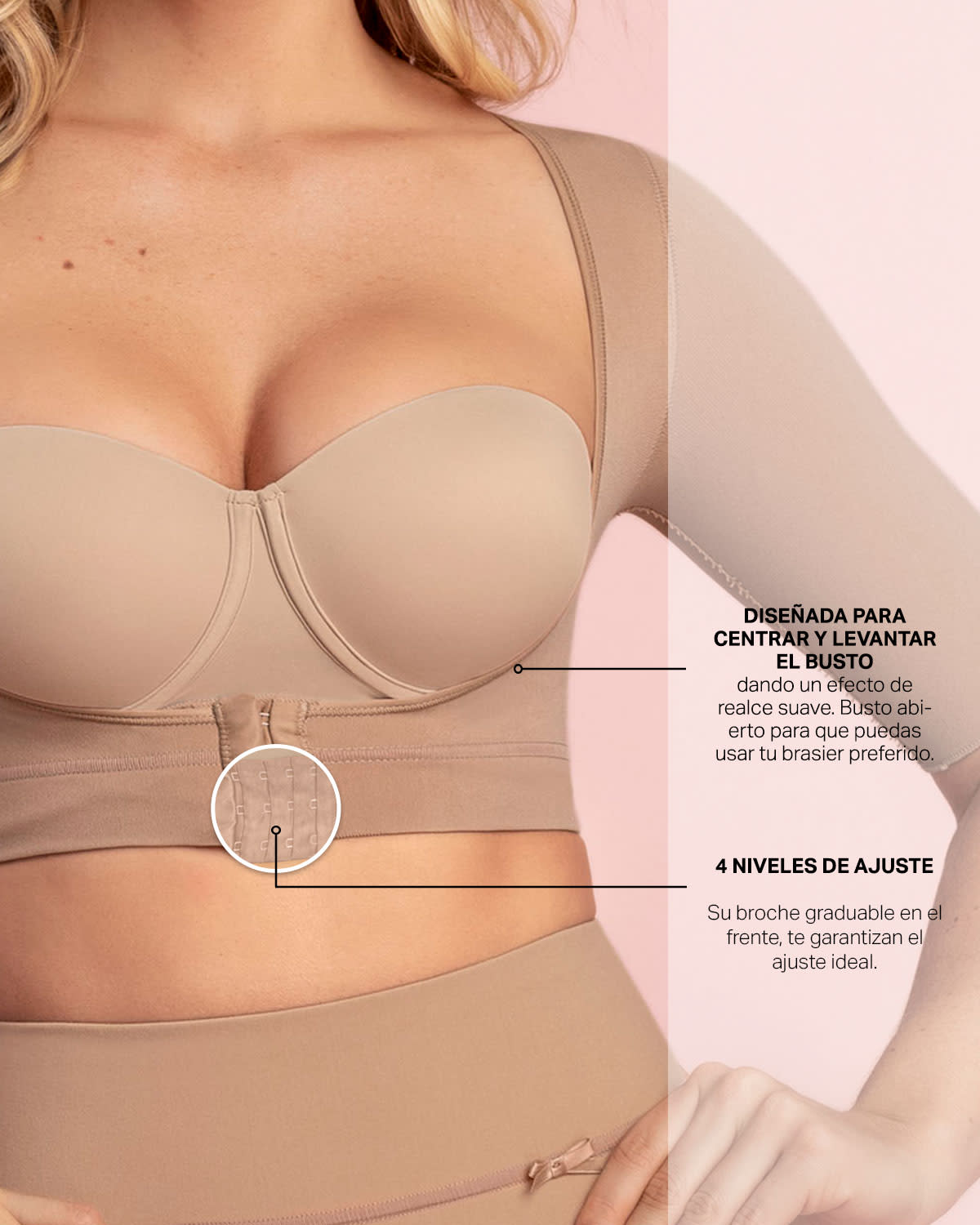 Faja invisible estilizadora de brazos con corrector de postura#all_variants