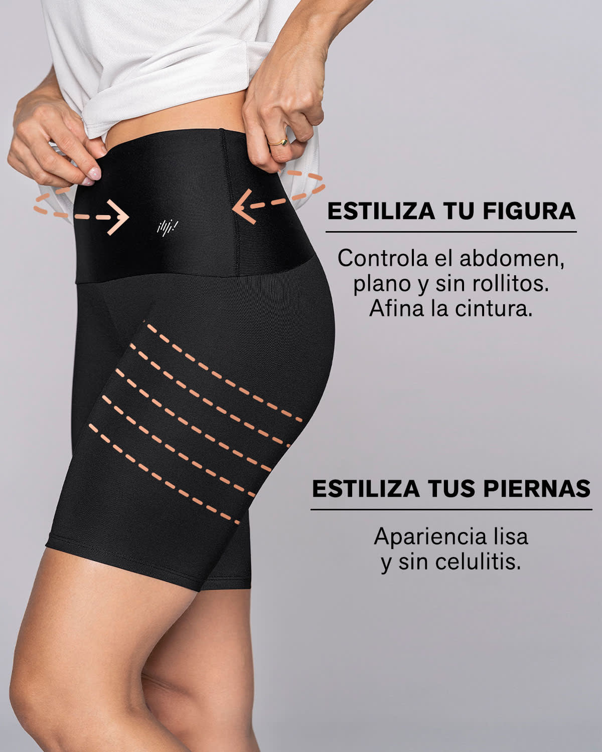 Short ciclista tiro alto con control de abdomen y muslos#all_variants