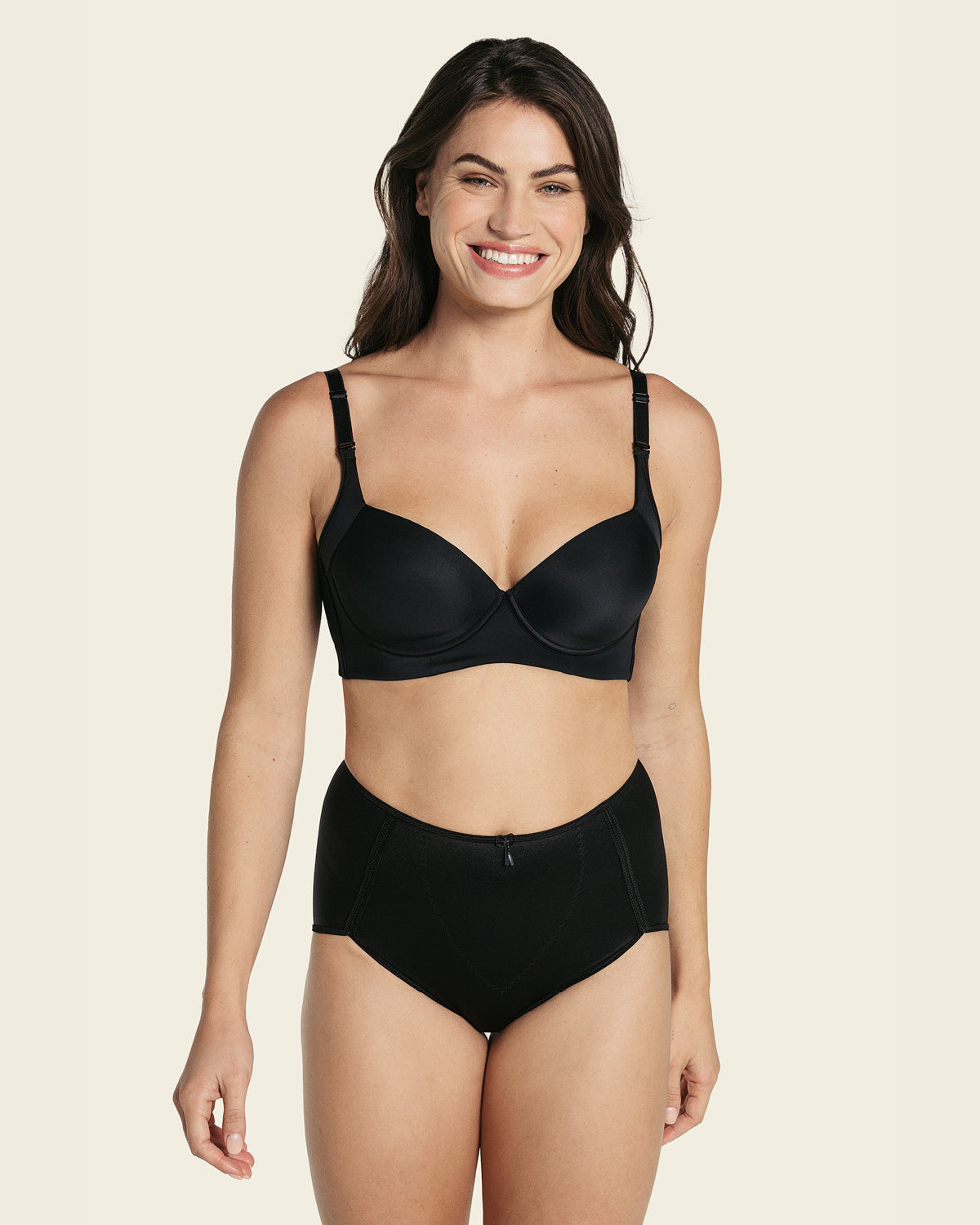 Braga faja clásica con control suave de abdomen#color_700-negro