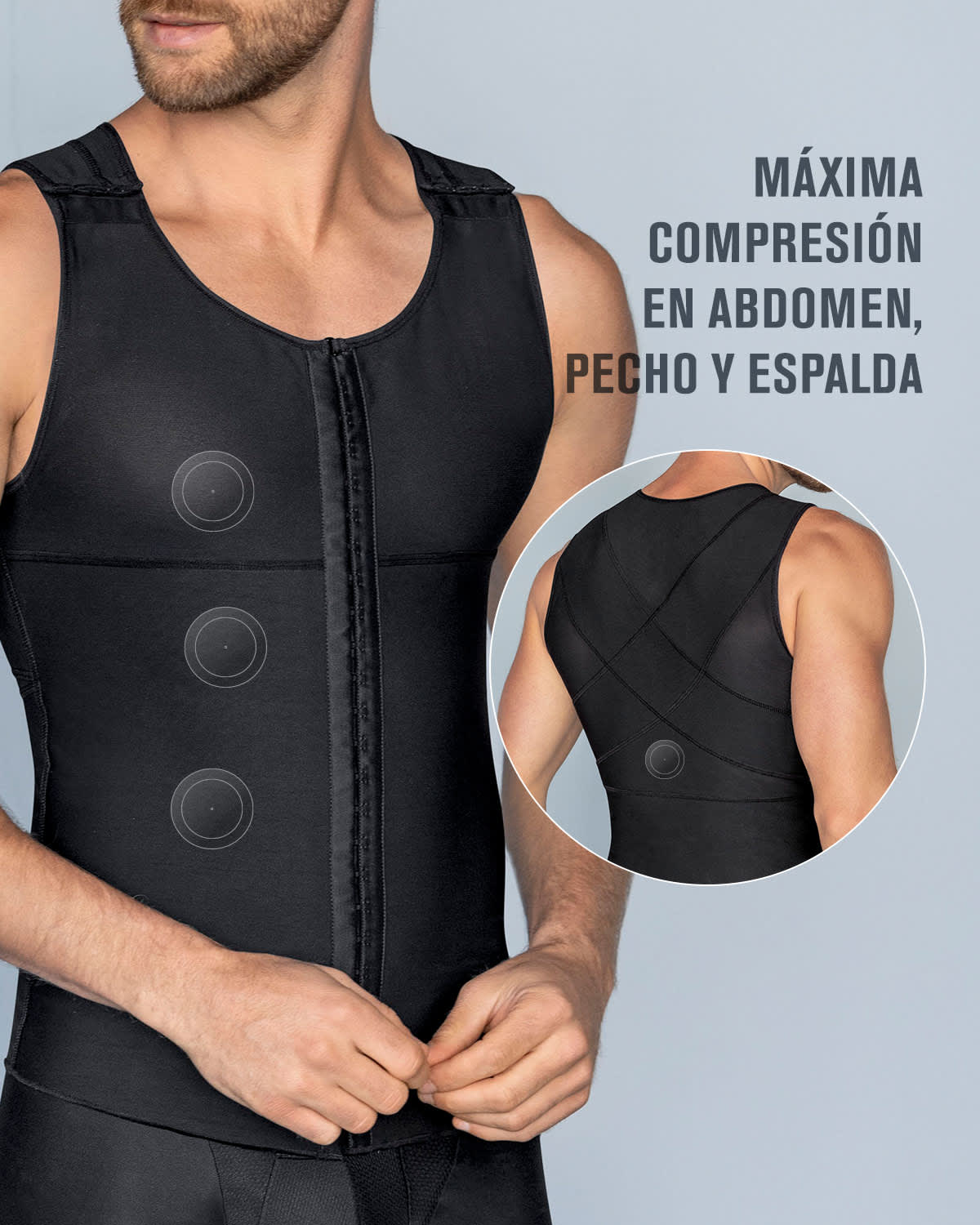 Faja postquirúgica para hombre de máxima compresión#all_variants