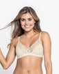 Bralette triangular en encaje y tul con detalle de ojal en escote#color_253-marfil