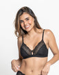 Bralette triangular en encaje y tul con detalle de ojal en escote#color_700-negro
