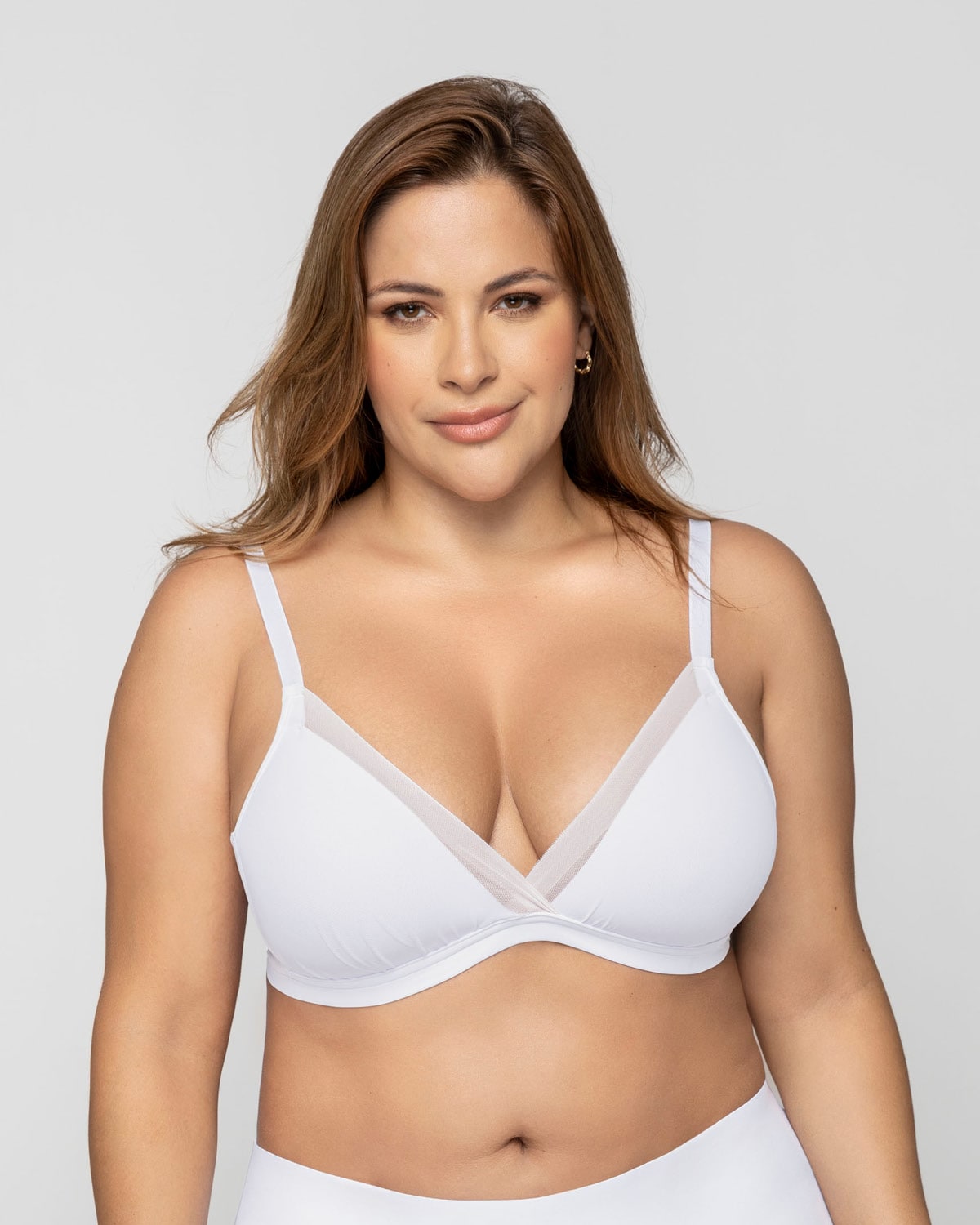 Sujetador ultraliviano sin aro con copas en espuma y tul sexy fresh bra#color_000-blanco