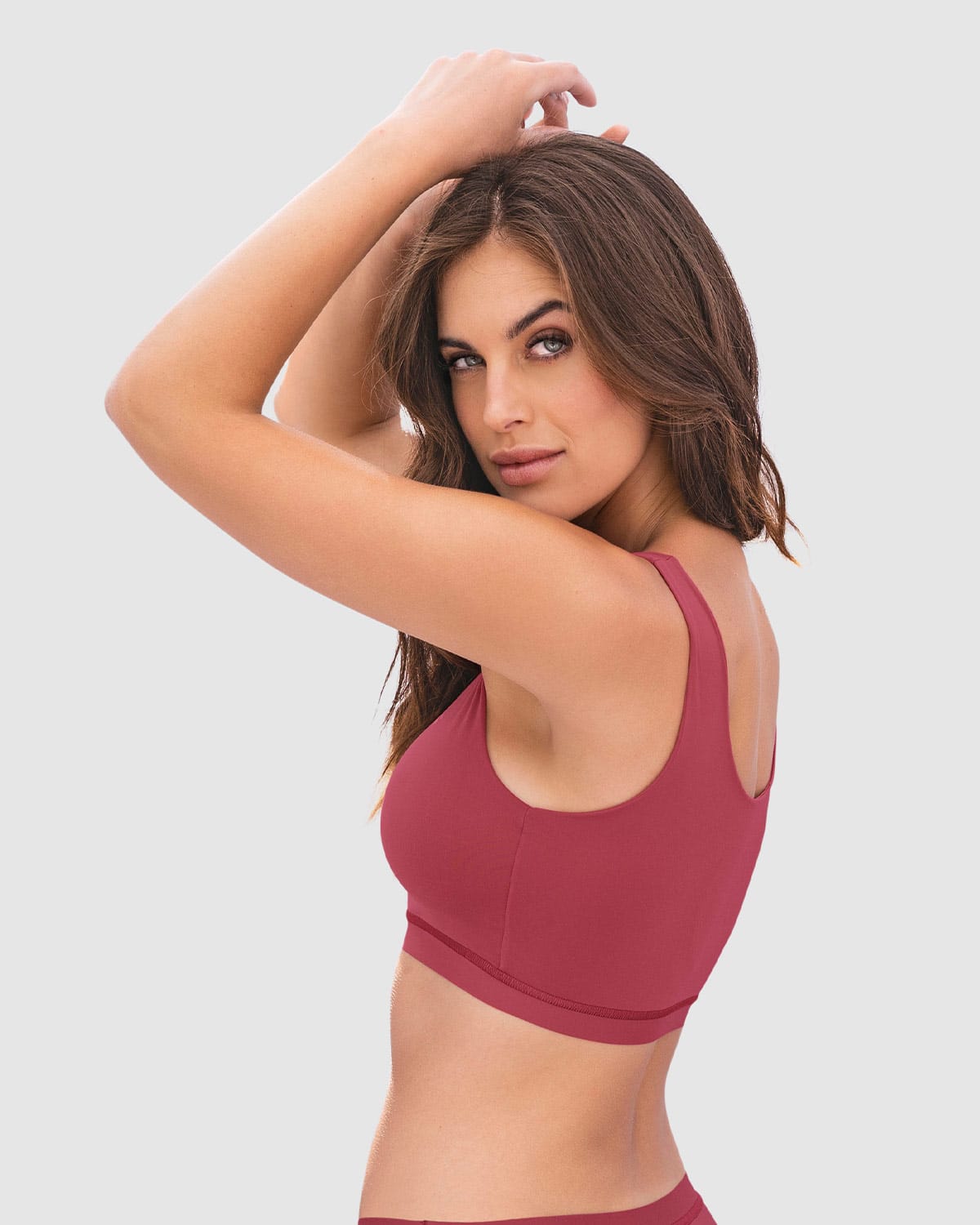 Top talla única ultra cómodo con bolsillo interno para guardarlo Pocket Bra#color_484-rojo-medio