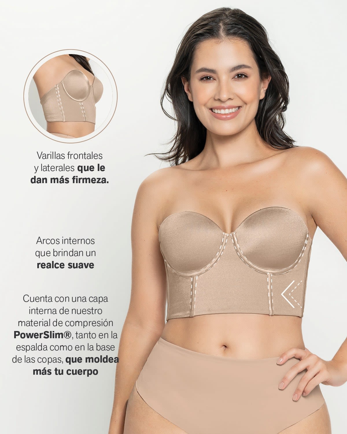 Sujetador tipo bustier ideal sin tirantes#all_variants