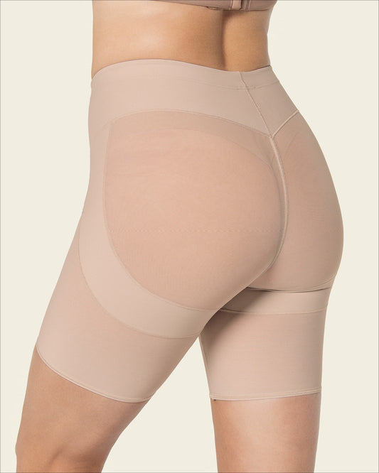 Braga faja tipo short levanta glúteos de control en abdomen#color_802-habano-claro