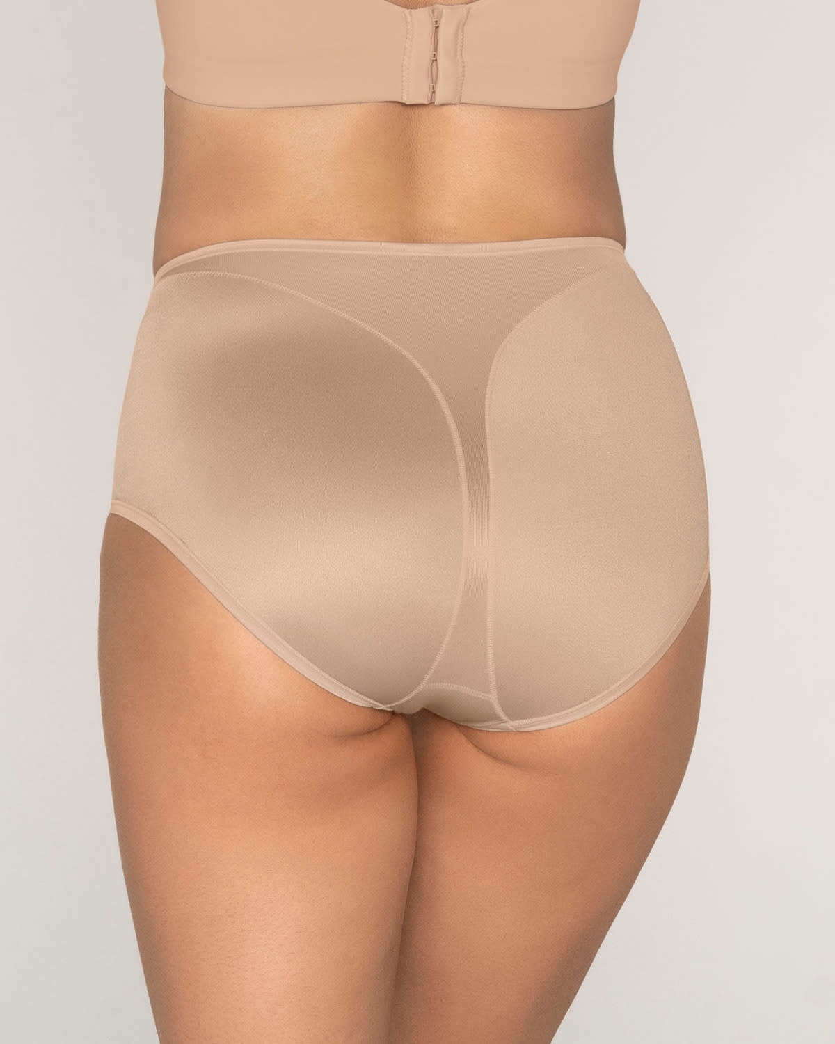 Paquete x 2 bragas fajas clásicas con control suave de abdomen#color_878-beige