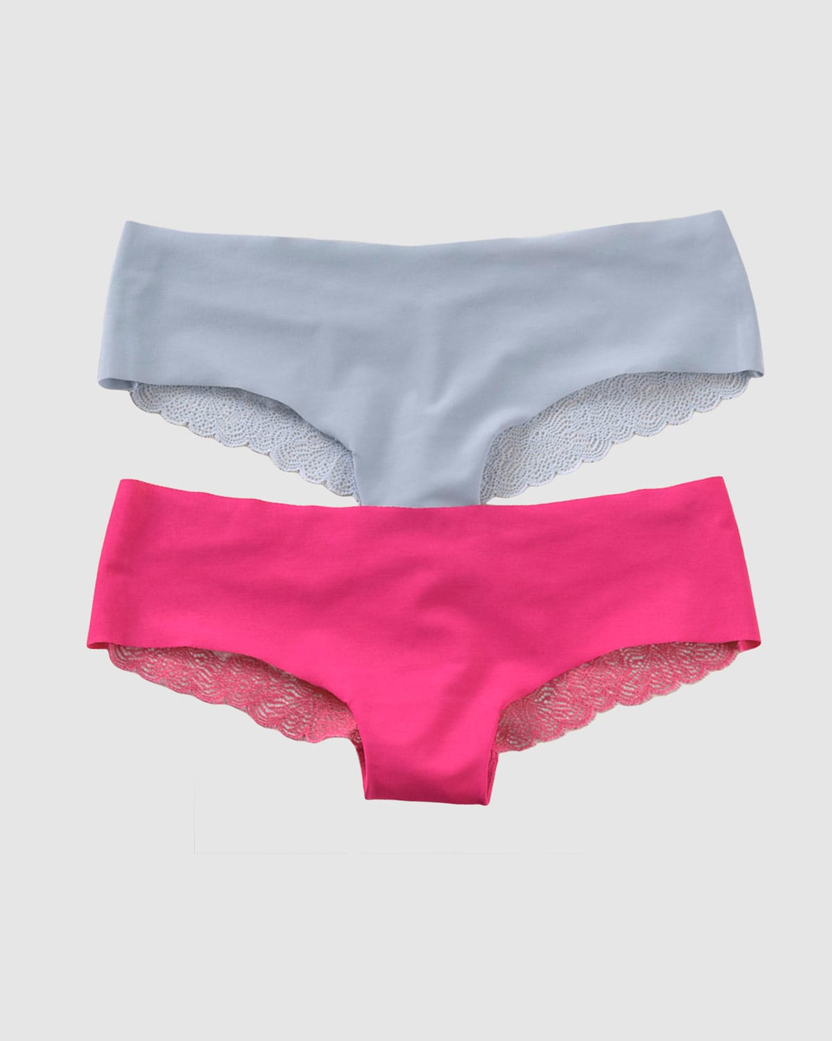 Paquete x 2 panties cacheteros descaderados con encaje#color_s36-fucsia-azul-claro