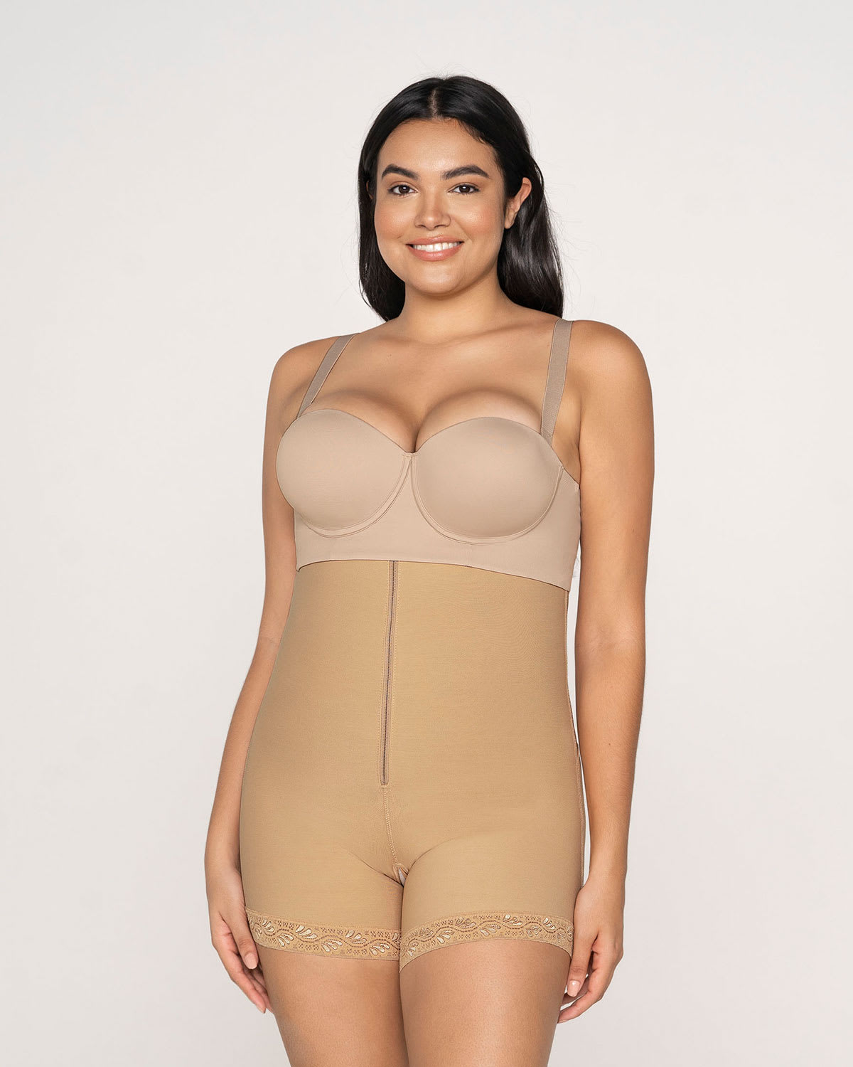 Braga faja tipo short de control fuerte levanta glúteos#color_880-beige