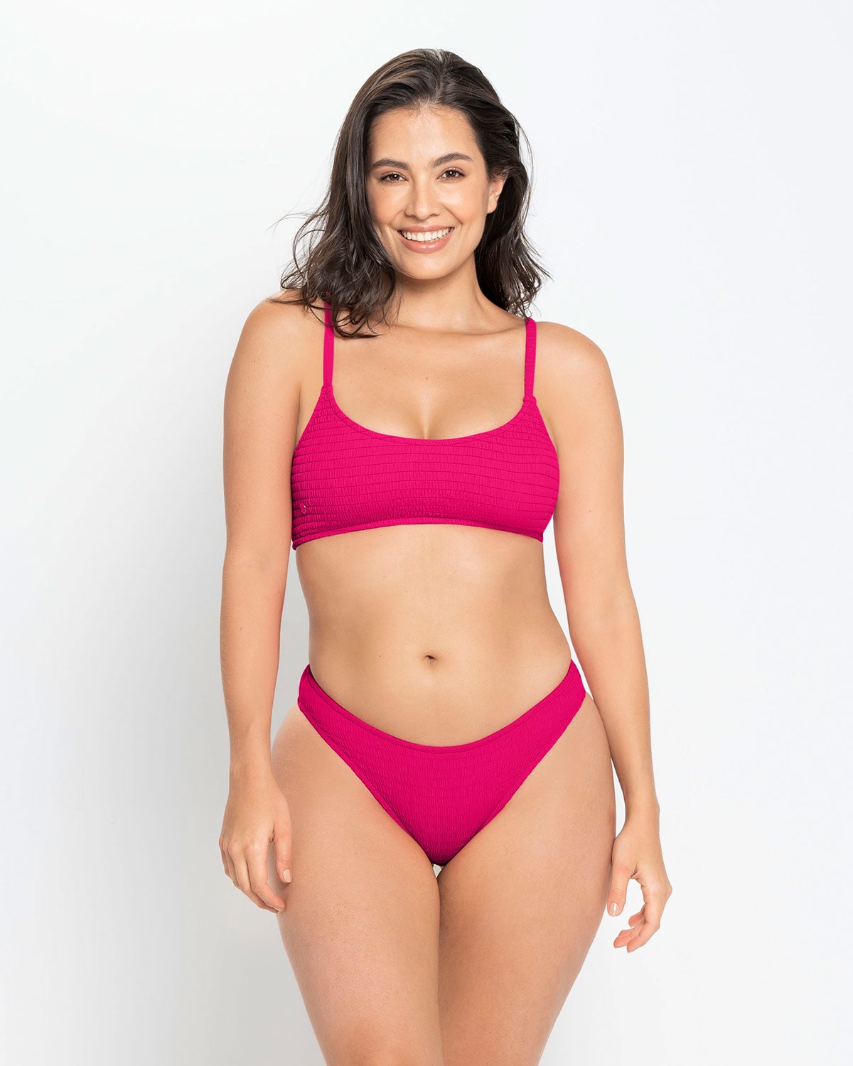 Braga de bikini ECO elaborado con nylon reciclado#color_338-fucsia