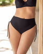 Braga de bikini en tela acanalada y tiro alto con control suave Eco#color_701-negro