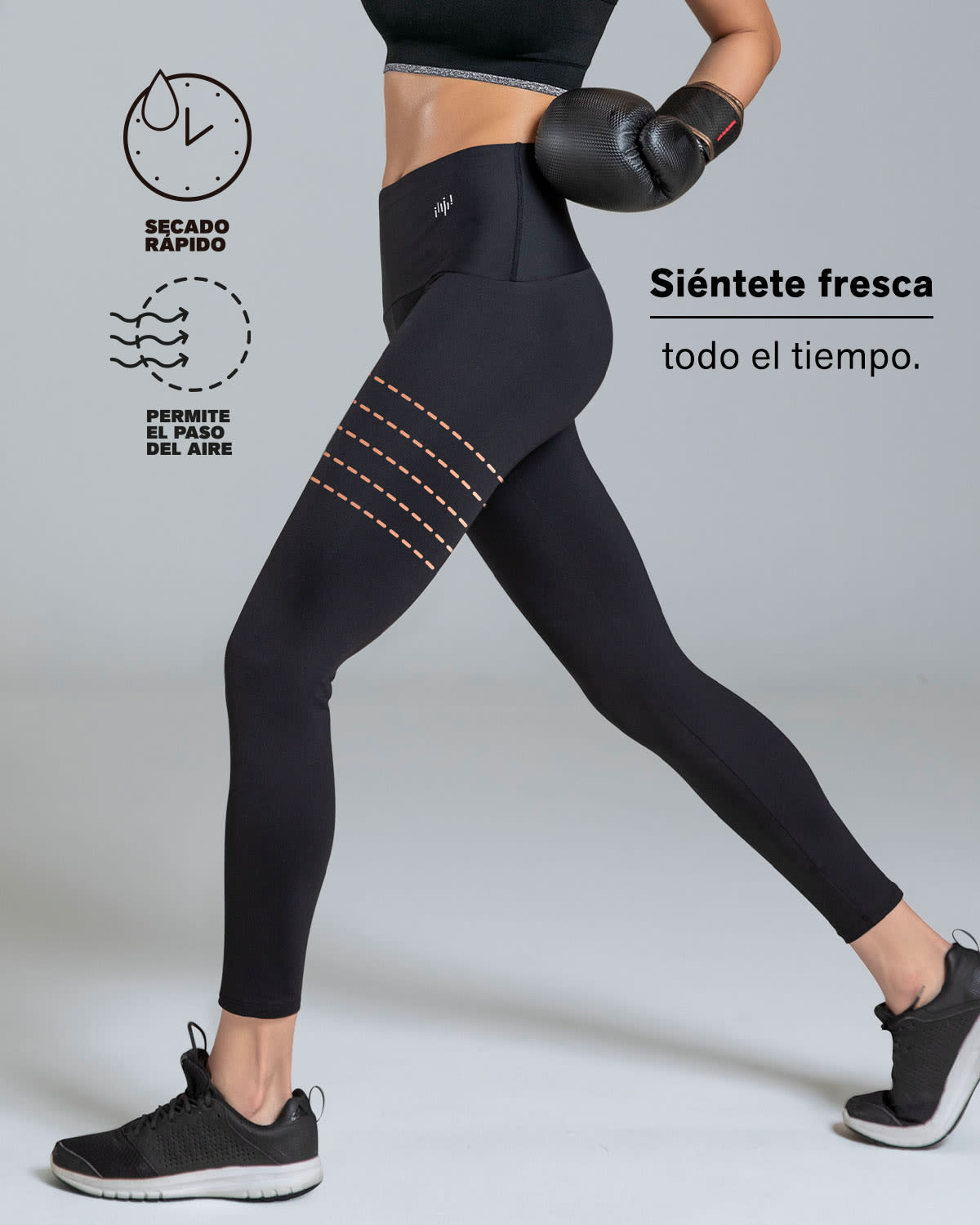 Legging deportivo tiro alto de control en abdomen y piernas#all_variants