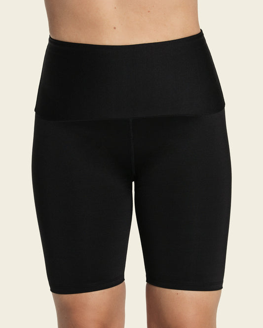 Short ciclista tiro alto con control de abdomen y muslos y tecnología copper#color_700-negro