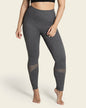 Legging deportivo tiro alto sin costuras con fajón doble en cintura y mallas transpirables#color_717-gris