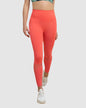 Legging deportivo de tiro alto sin costuras con fajón doble tela en cintura y mallas transpirables#color_358-coral-oscuro