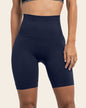 Short ciclista sin costuras con control suave de abdomen#color_588-azul-oscuro