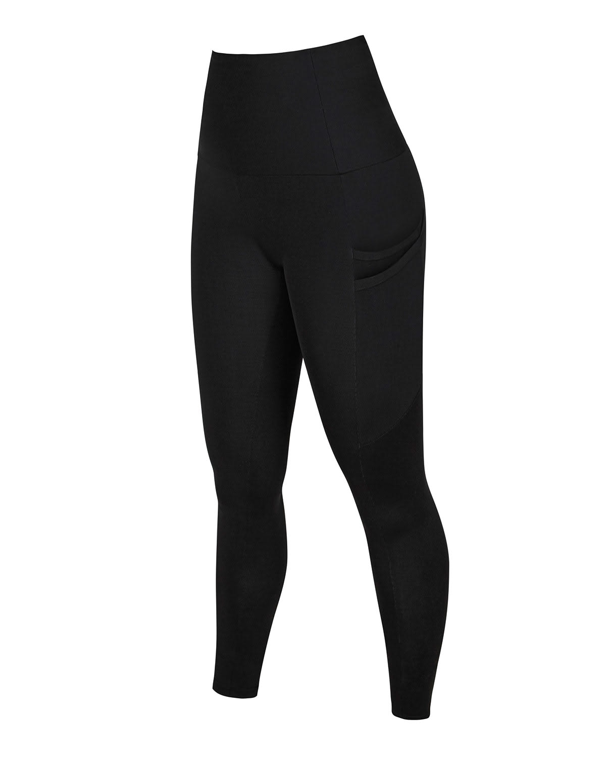 Legging deportivo de control con prácticos bolsillos laterales#color_700-negro