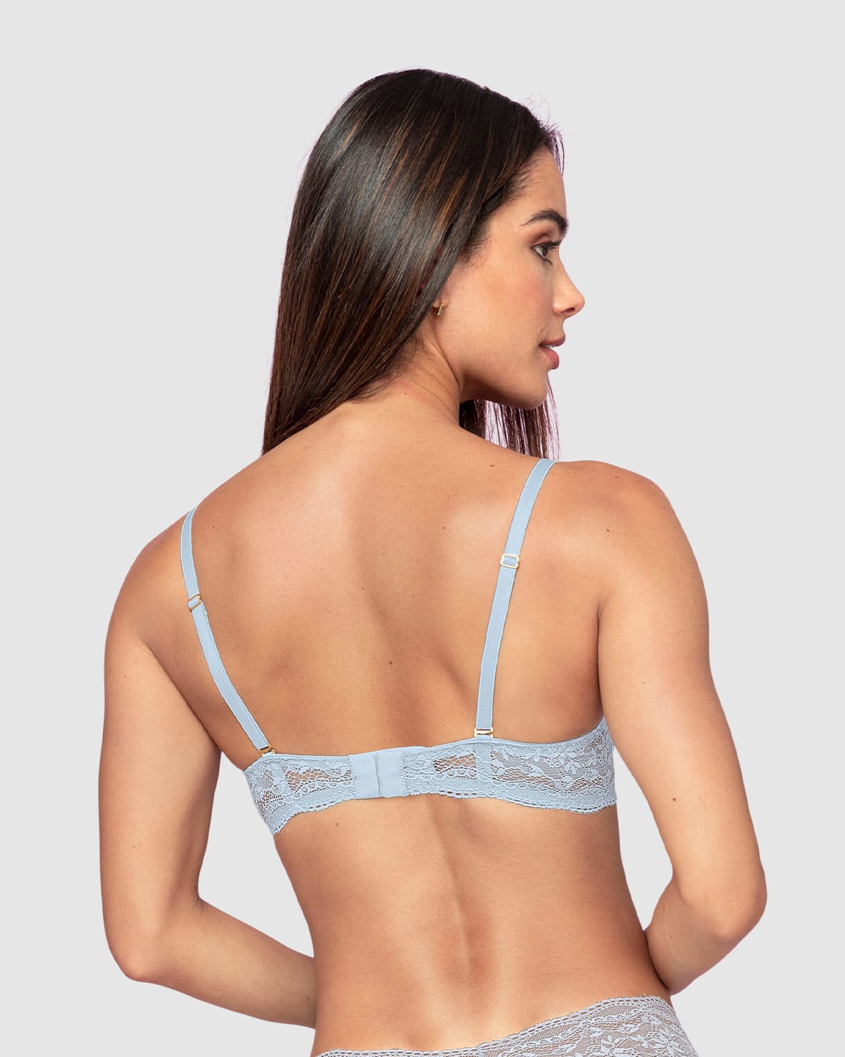 Sujetador push up suave en encaje#color_591-azul-claro