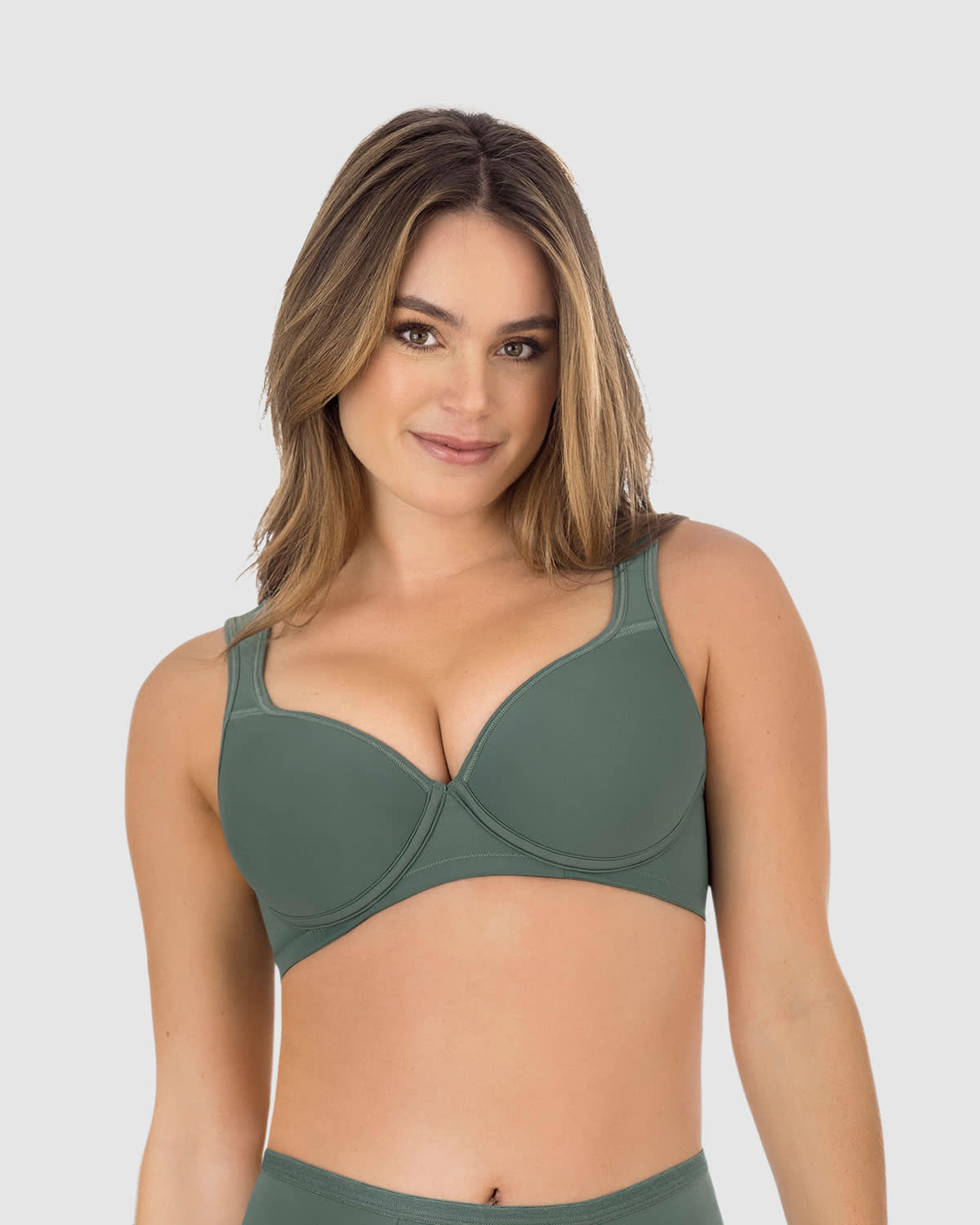 Sujetador triangular de buen cubrimiento y push up suave#color_730-verde-botanico