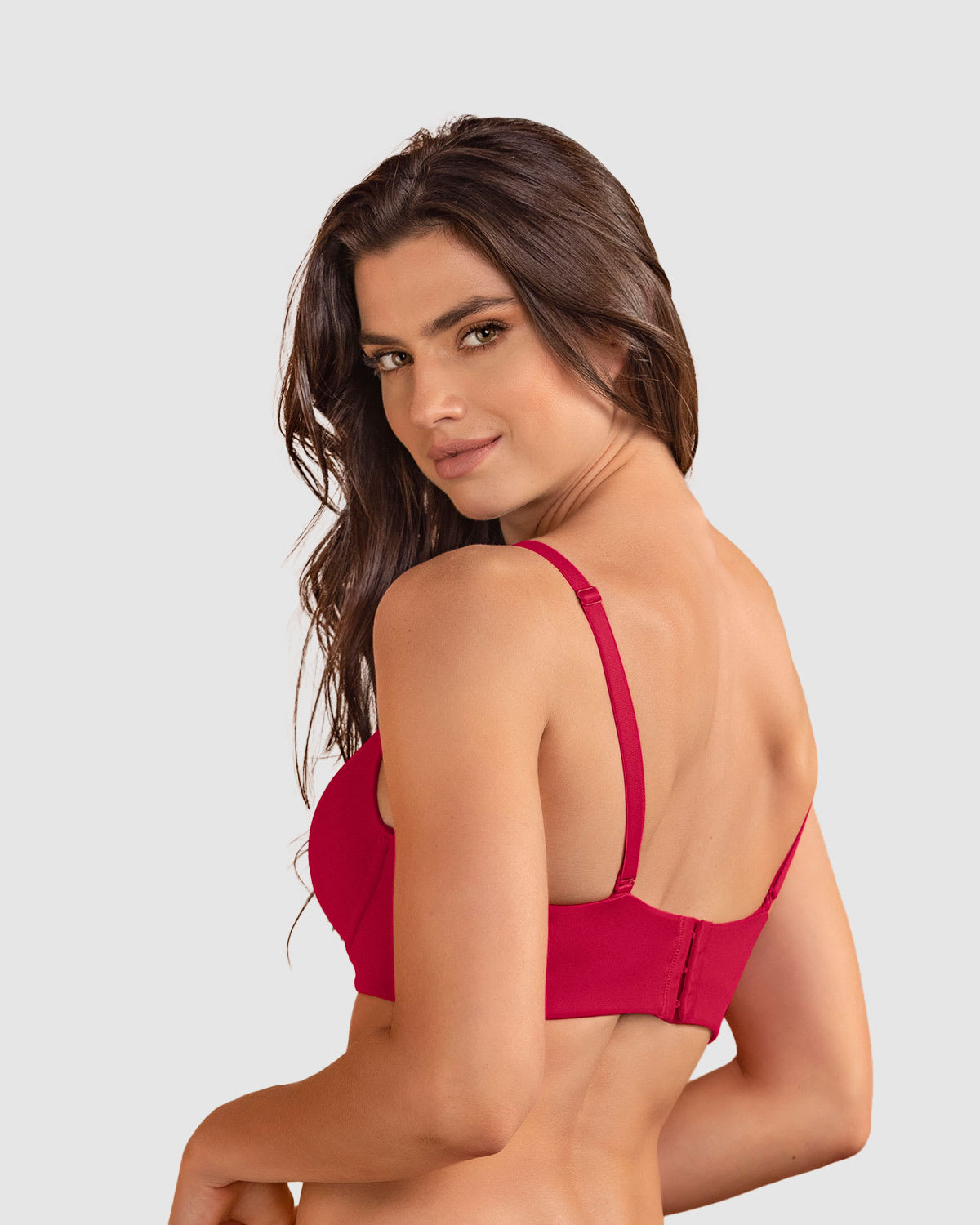 Sujetador triangular de push up alto#color_323-rojo